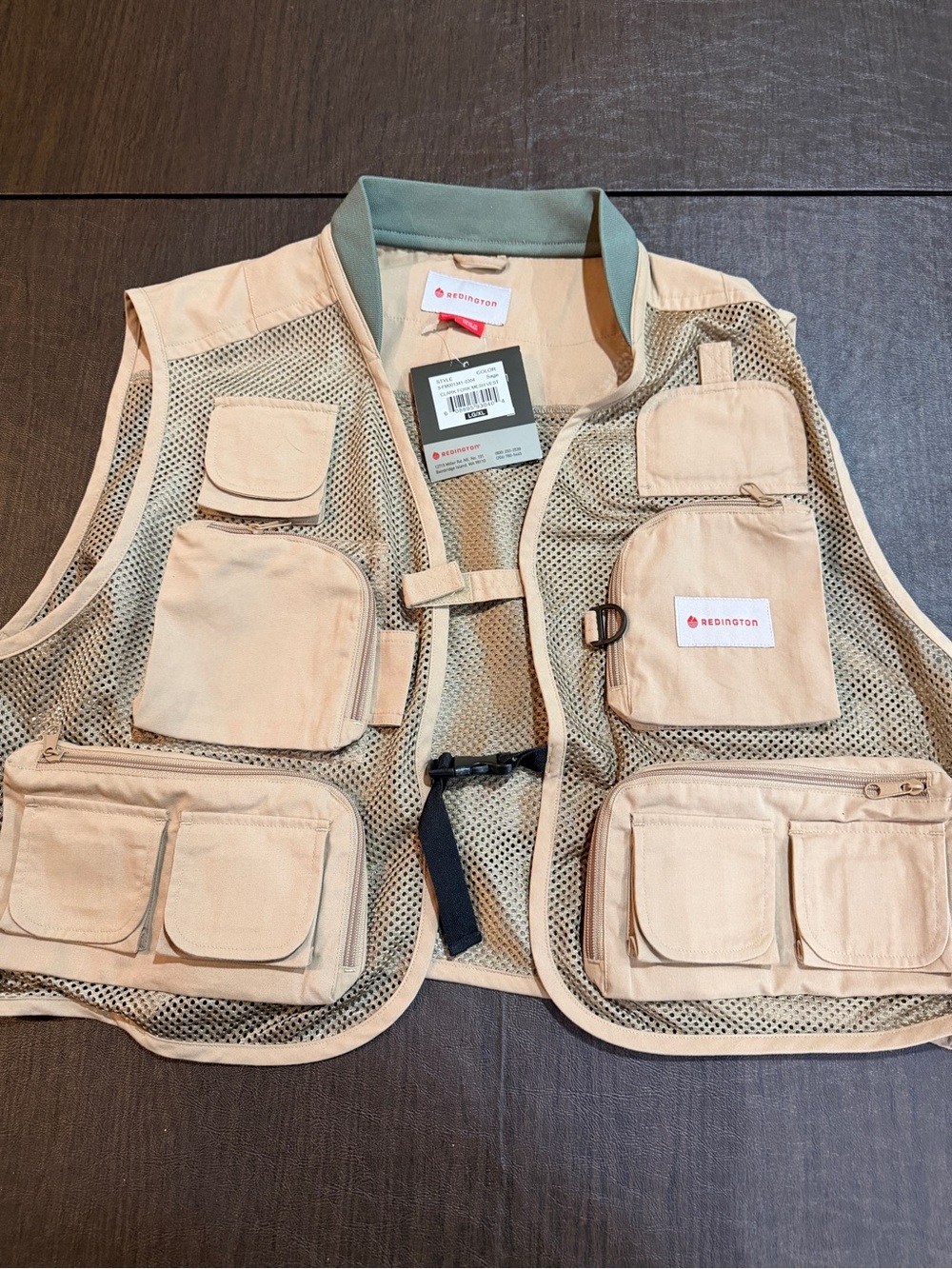Redington Mesh Beige Utility Fishing Vest Sz L/XL New with Tags